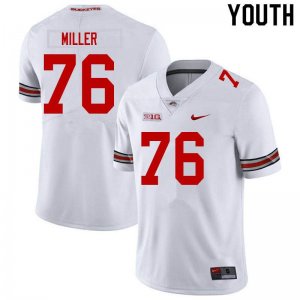 NCAA Ohio State Buckeyes Youth #76 Harry Miller White Nike Football College Jersey WZT6045YG